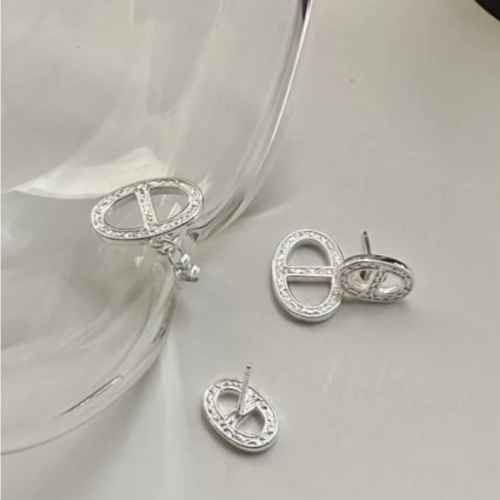 925 Sterling Silver Geometric Trend Stud Earring